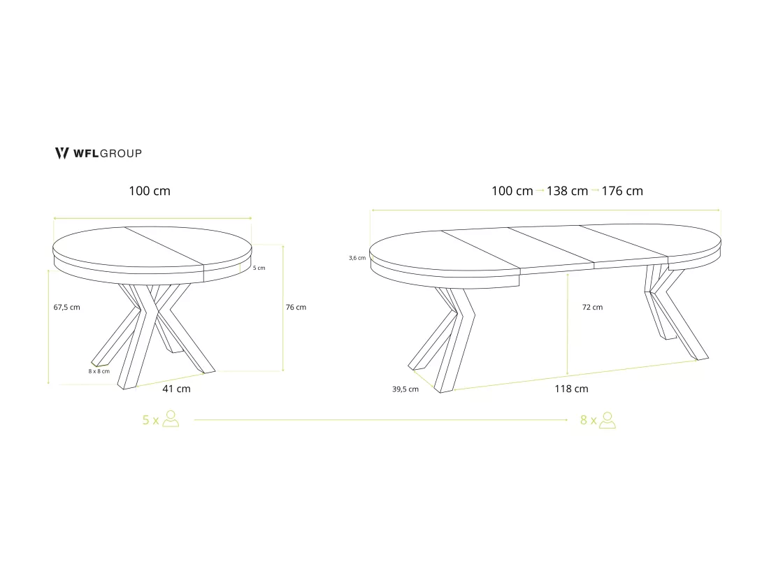 Table à Manger Ronde Extensible Style Loft - Table Industrielle Avec Pieds En Métal Noir - Gain De Place Pour Salon Et Séjour - Chêne Sonoma - Noir - 100 Cm