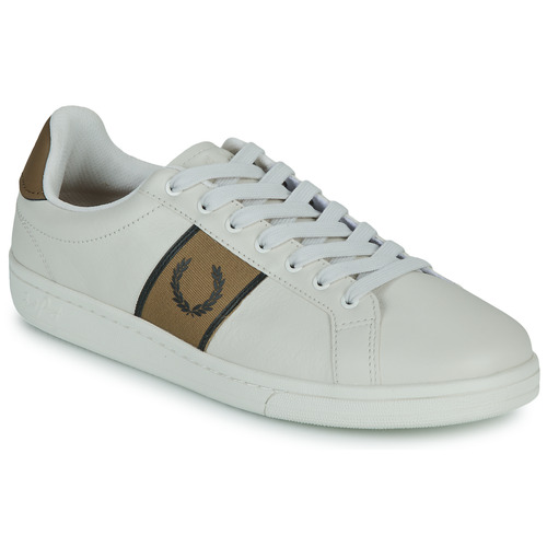 Fred Perry - B721 LEATHER - Beige / Marron