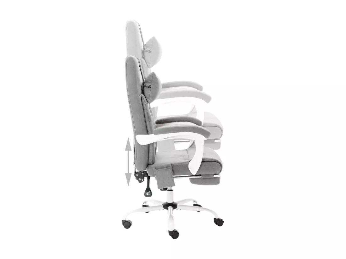 Prolenta Premium - Chaise de bureau de massage Gris Tissu