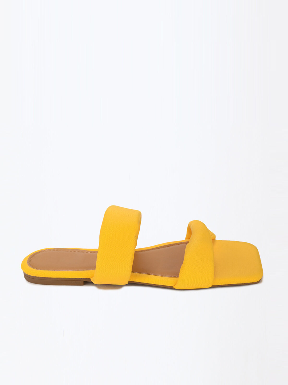 Mules à double brides- Jaune