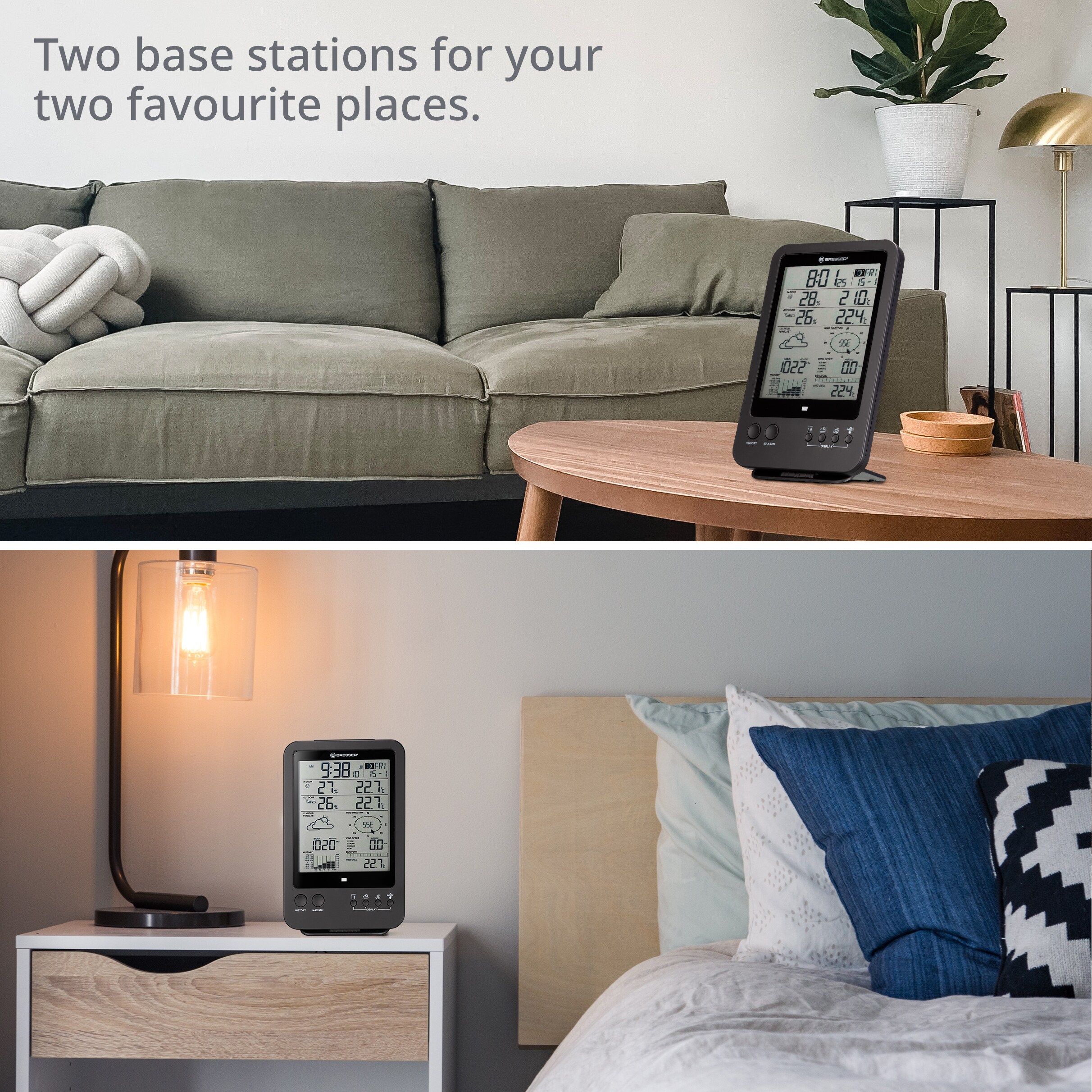 BRESSER 5-in-1-Wetterstation inkl. zusätzlicher Basisstation