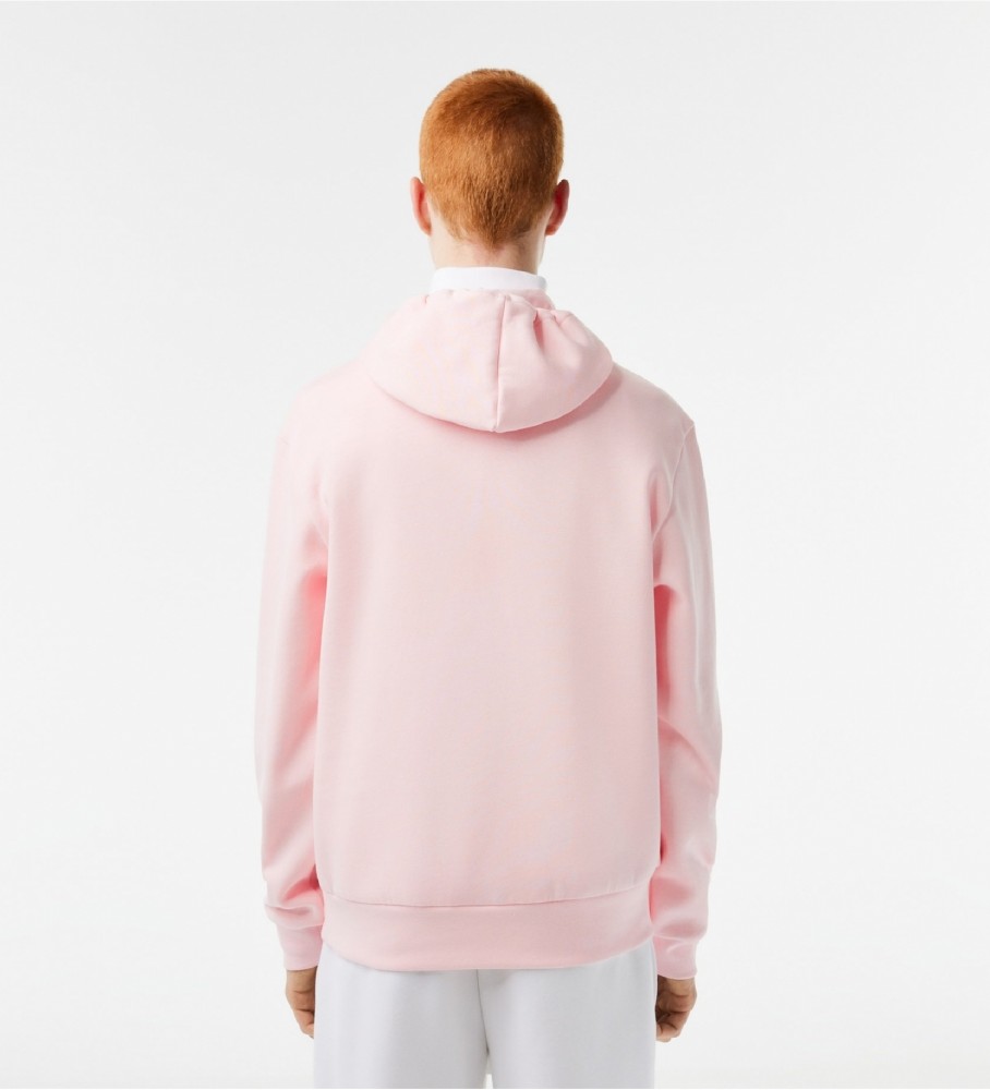 Moletom com capuz rosa Lacoste