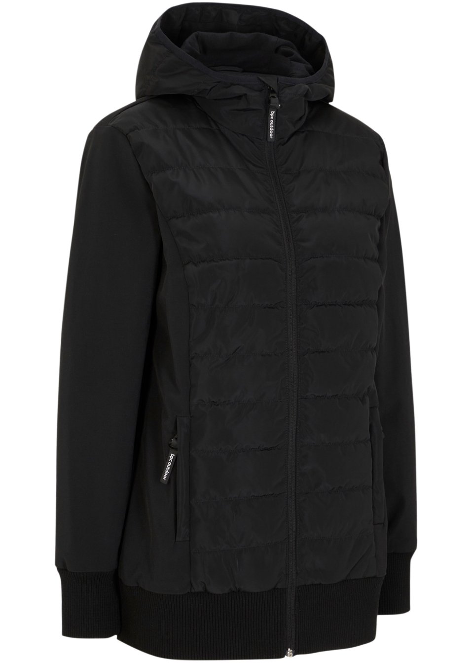 Veste matelassée avec mélange de matière, coupe-vent