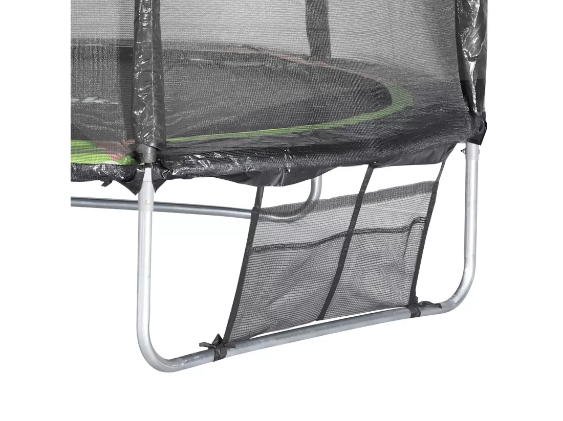Trampoline 250 cm. vert. avec filet de protection. bâche. filet pour chaussures. kit d’ancrage