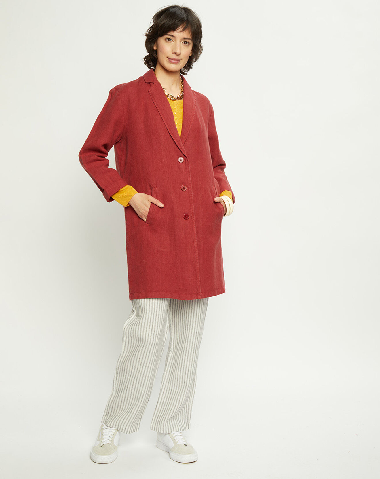 Harris Wilson Manteau léger 100% Lin Charley tomette
