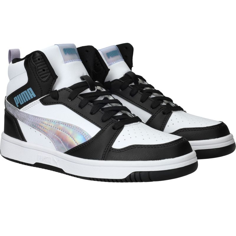 Puma Rebound V6 Mid Space Belle Sneakers Zwart Meisjes