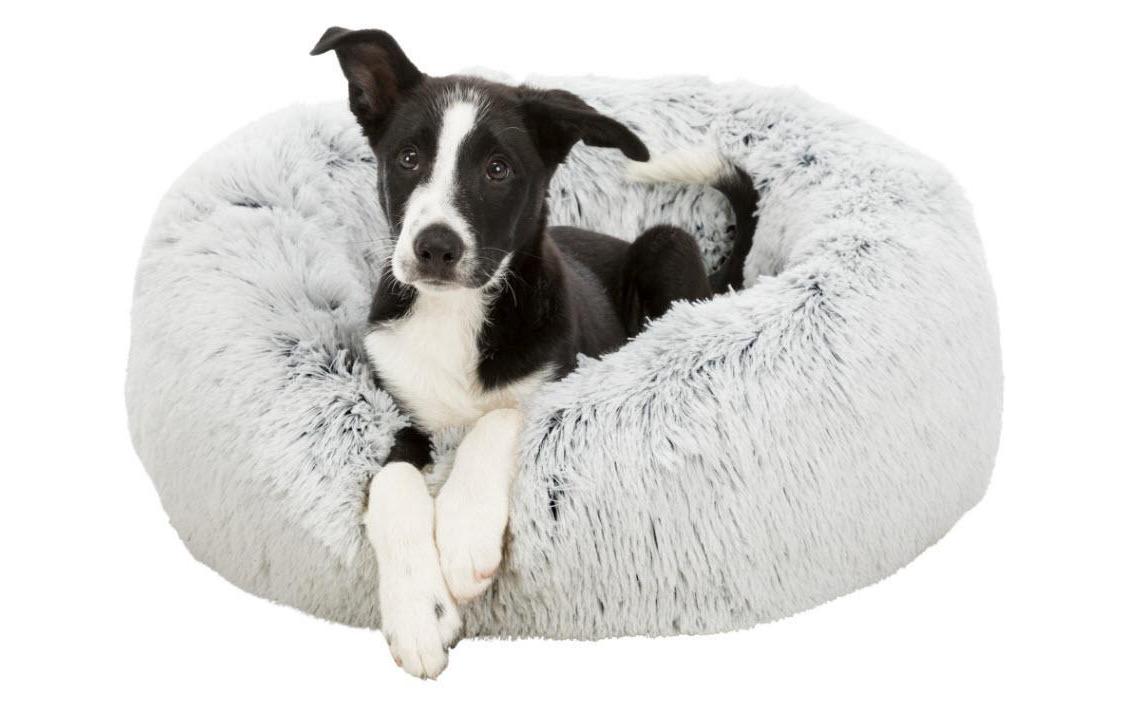 Hunde-Bett Harvey ø 50 cm, rosaHundebett Langhaar-Plüsch