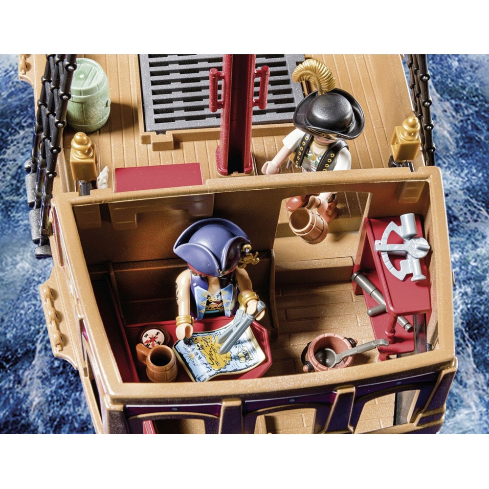 Playmobil 70411 Piraten Großes schwimmendes Piratenschiff mit Kanone