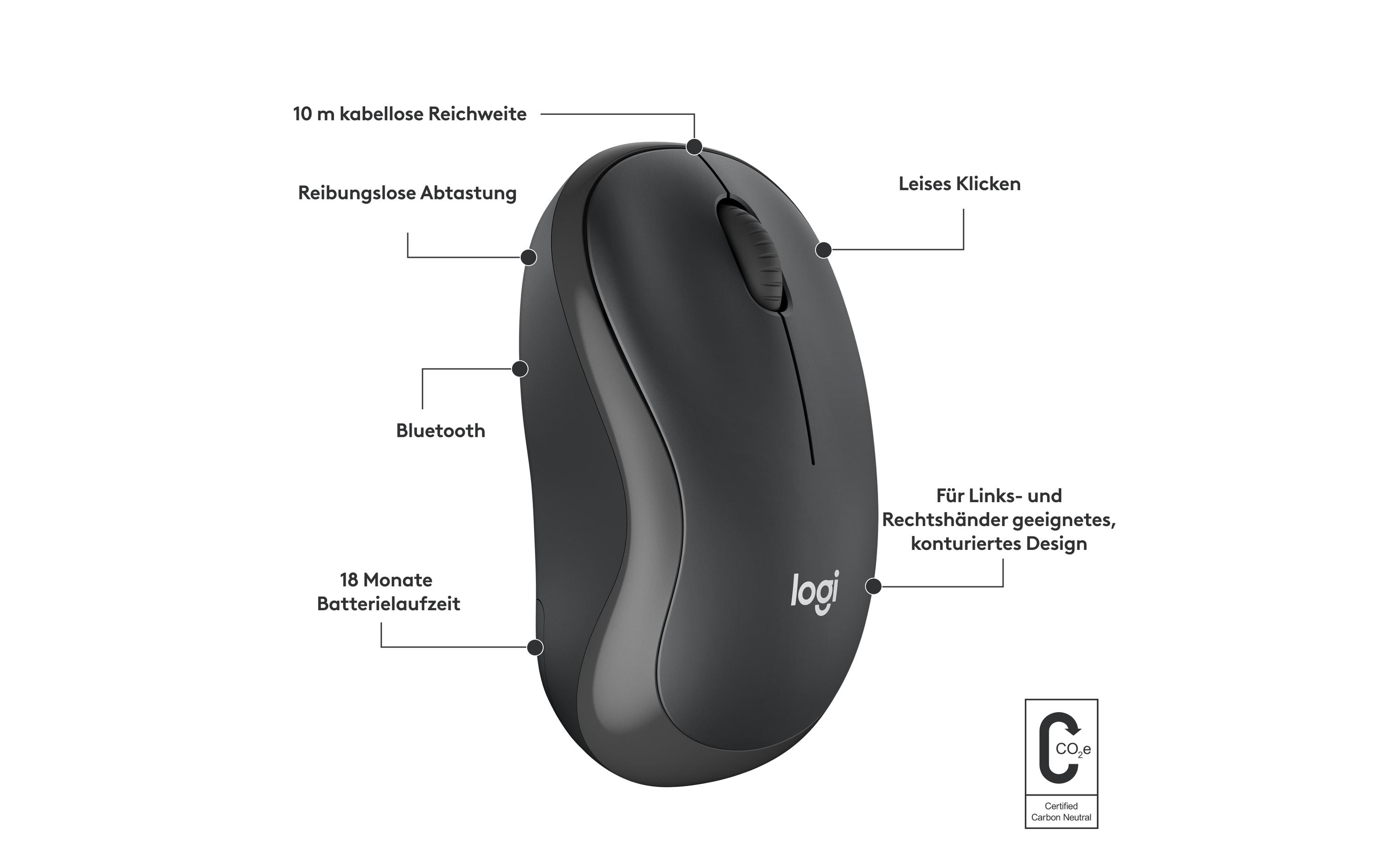 Maus M240 Silent BluetoothGeräuscharme Bluetooth-Maus mit langer Batterielaufzeit und komfortablem Design