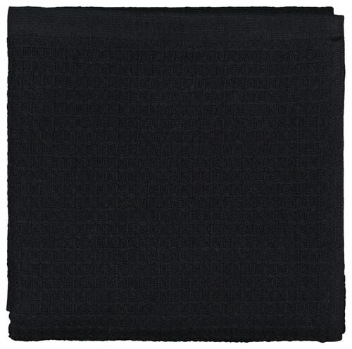 essuie-mains - 50 x 50 - coton gaufré noir
