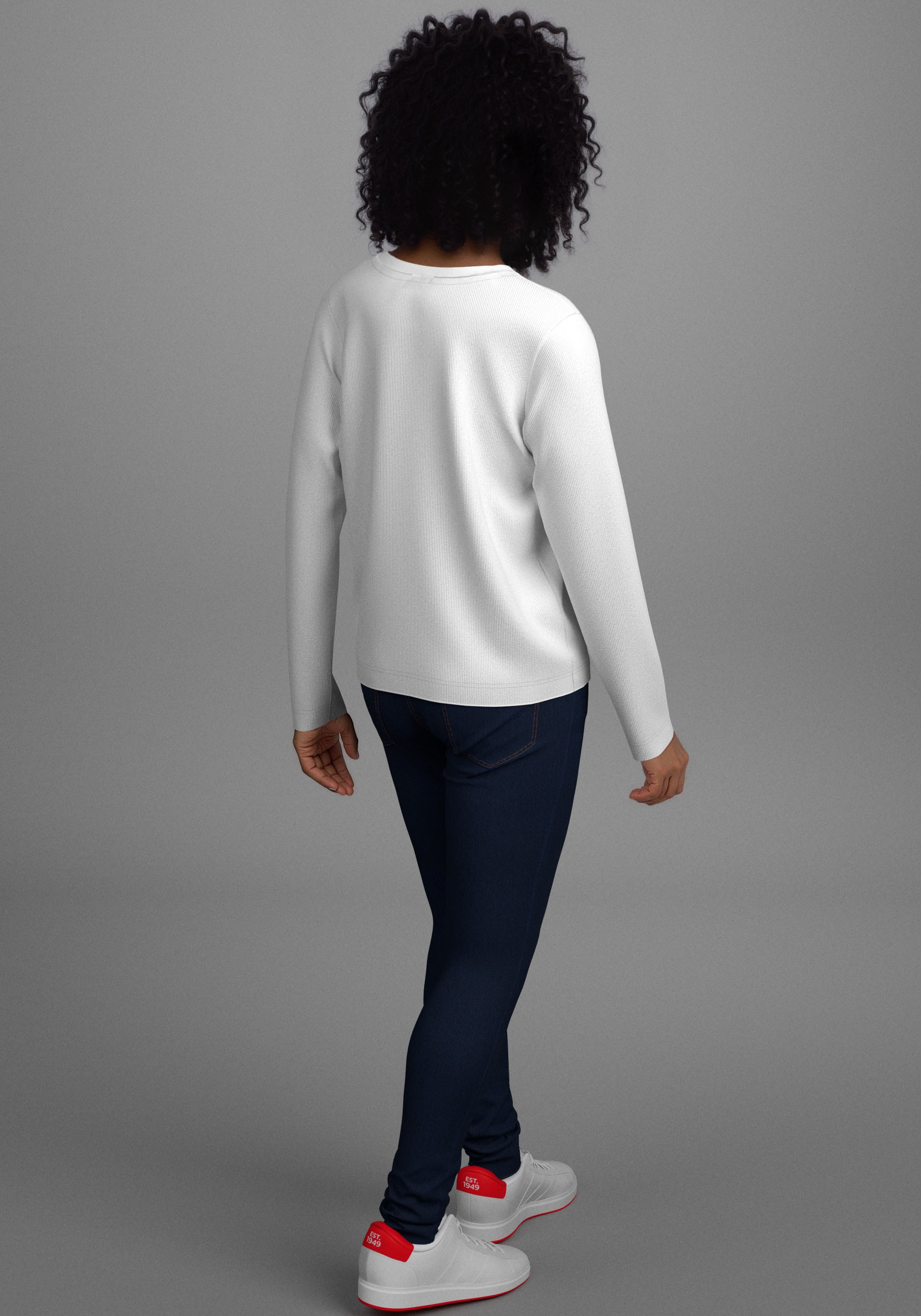 H.I.S Langarmshirt »2er Packung Shirts aus Rippware«, 2 Stk. NEU: H.I.S für TEENS! 2er Pack Basic Langarmshirts