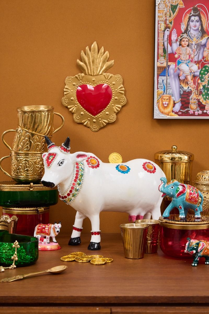 Statuette éléphant bleu Pondie Chérie