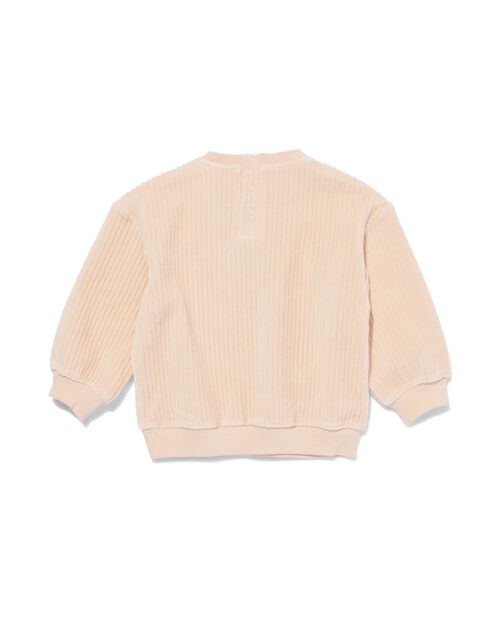 sweat-shirt bébé en velours côtelé écru