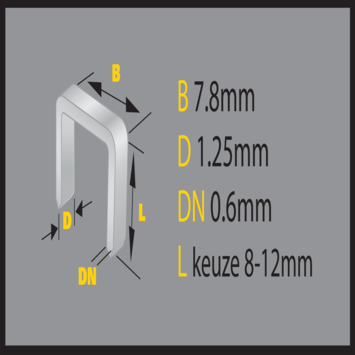 Stanley nieten type ct 7.8x10mm 1000st