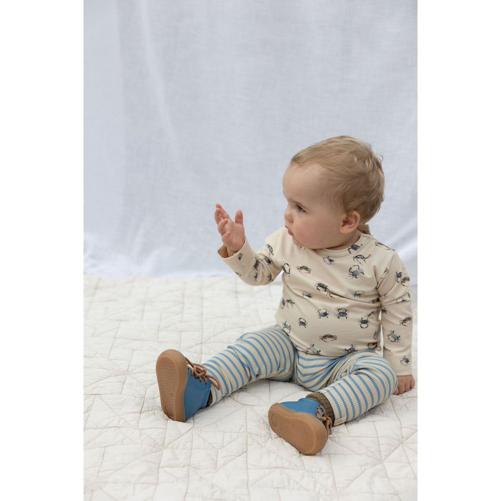 Køb Petit Piao Allure Blue/Dark Off White Leggings Modal Striped