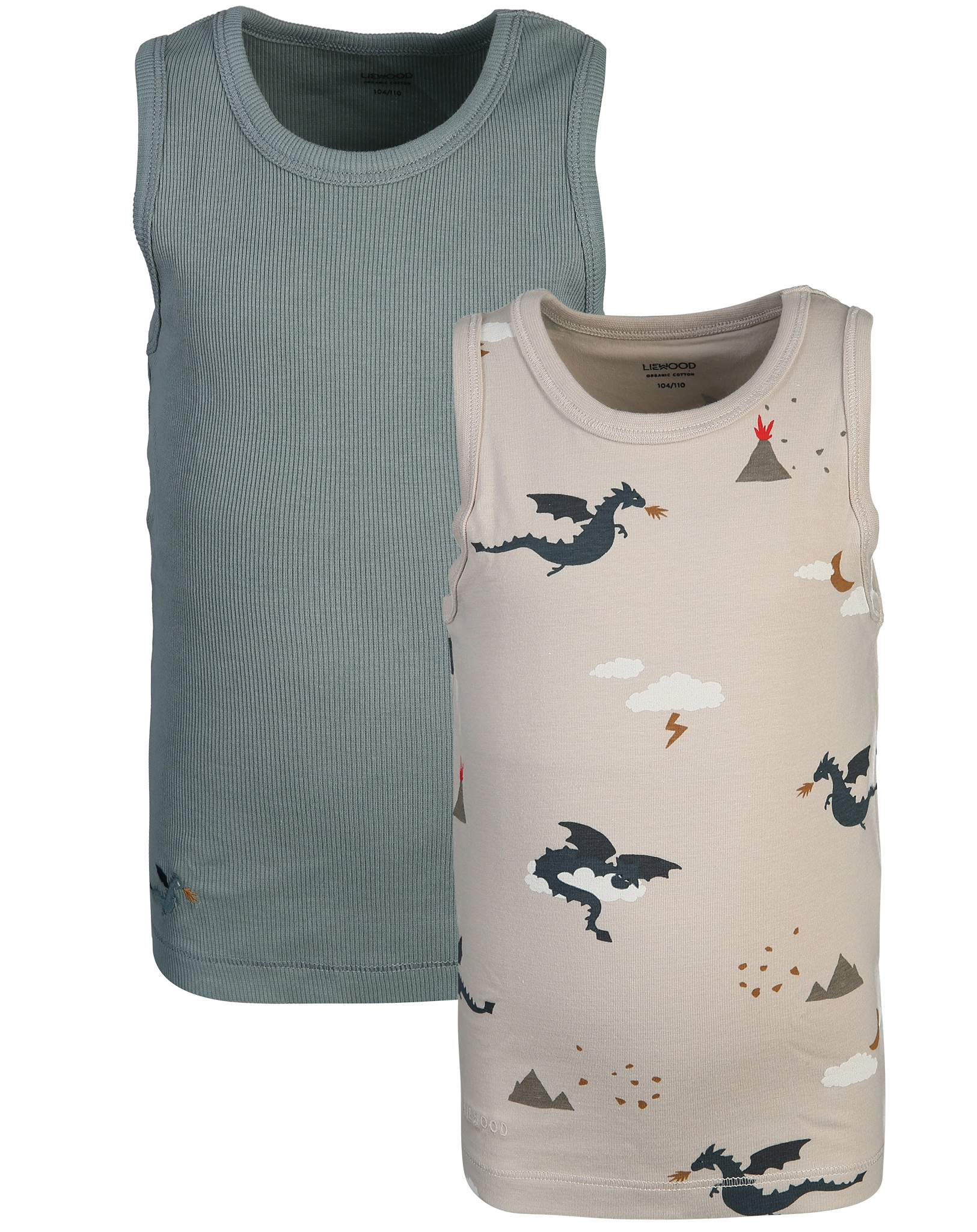 Tanktop FARIS LITTLE DRAGON 2er-Pack in dark sandy mix