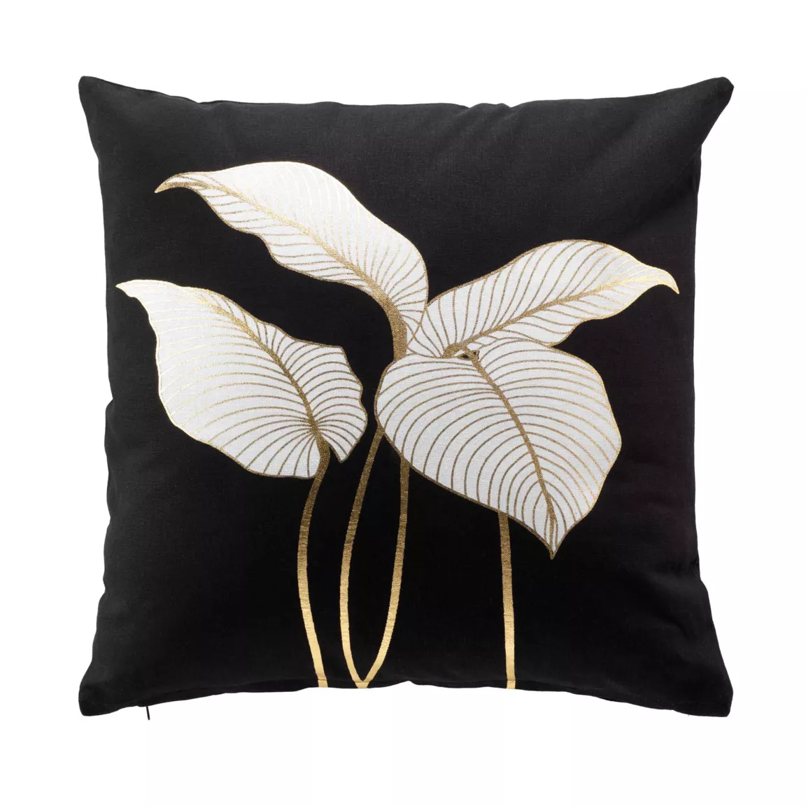 Coussin carré coton (45 x 45 cm) Jill Noir