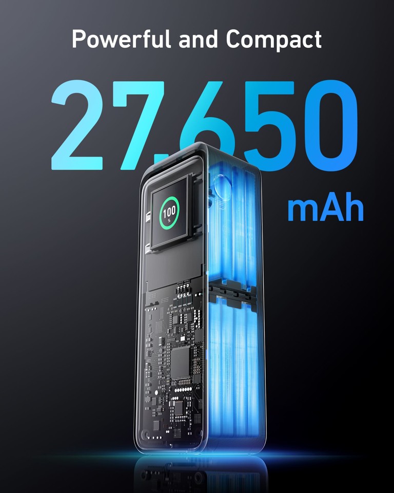 Anker - Prime - Power Bank - 27650mAh Power Bank (250W) - Sort