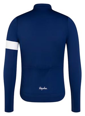 Maillot Manches Longues Rapha Core Thermal Bleu/Blanc