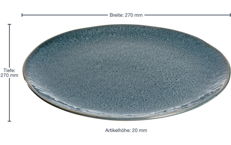 Speiseteller Matera Ø 27 cm, 6 Stück, BlauKeramikteller