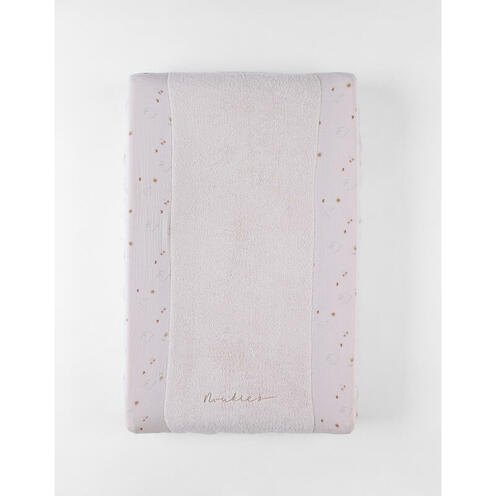 Coussin à langer 45x67 + housse éponge mousseline Bali Moka et Snow - NOUKIE 'S