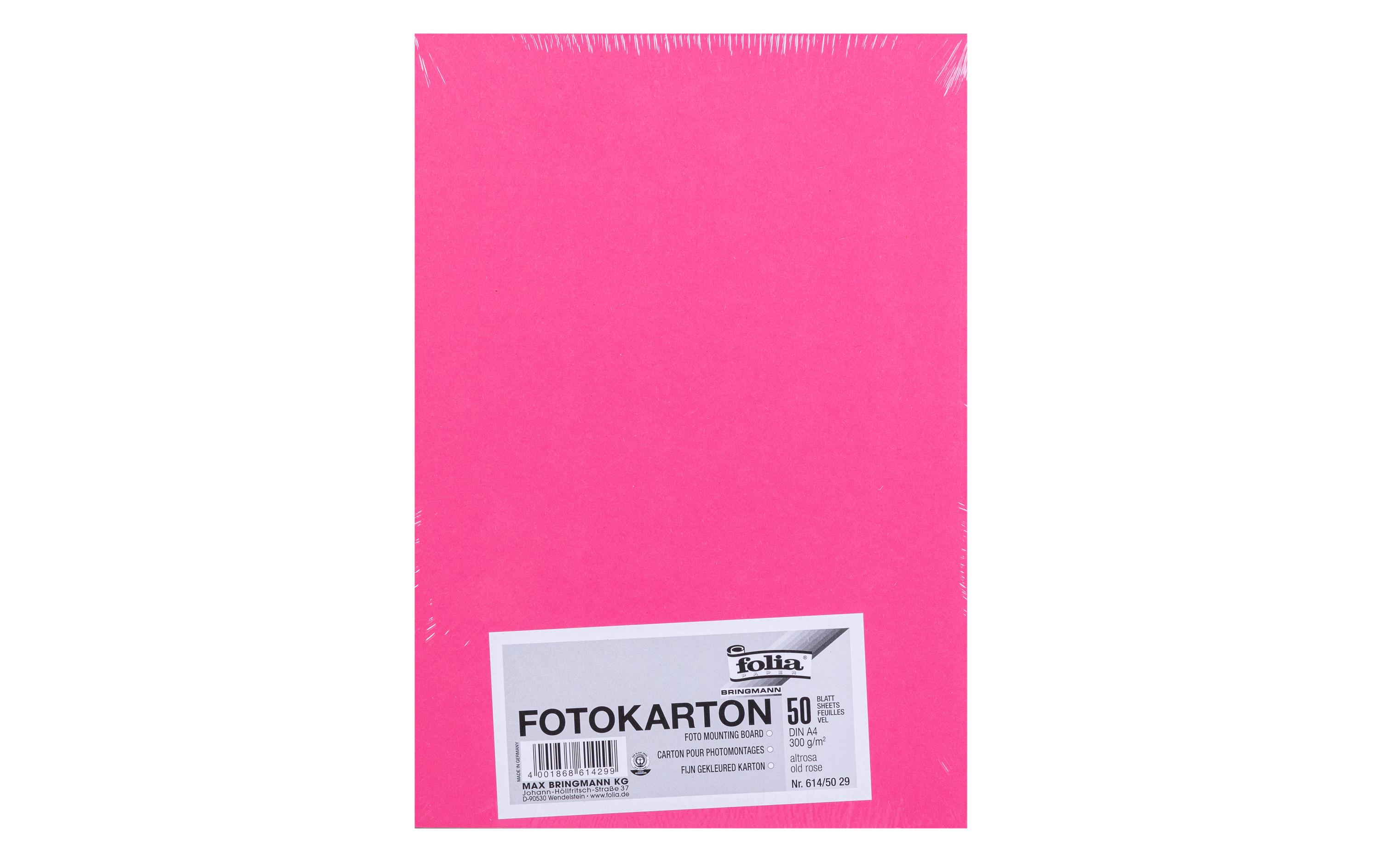 Fotokarton A4, 300 g/m², 50 Blatt, AltrosaFotokarton zum Basteln oder Gestalten
