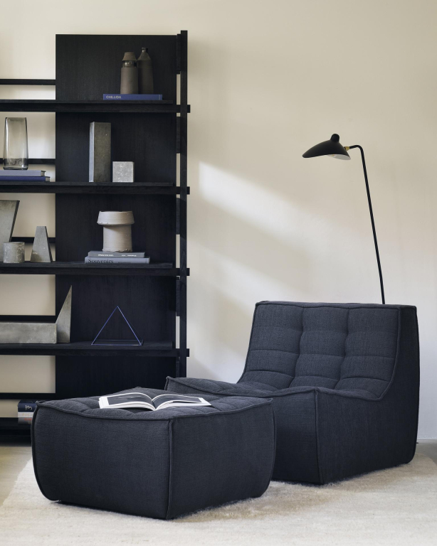 Ethnicraft N701 poef Eco fabric Graphite