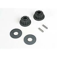 TRX-4896 Pulleys, 15-groove (front/ rear) (2)/flan