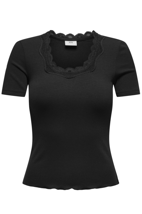 Jacqueline de Yong zwarte dames t-shirt