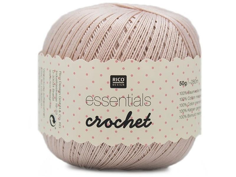 Rico Design Häkel- und Strickgarn Essentials Crochet 50 g, Häkelgarn für kreative Projekte