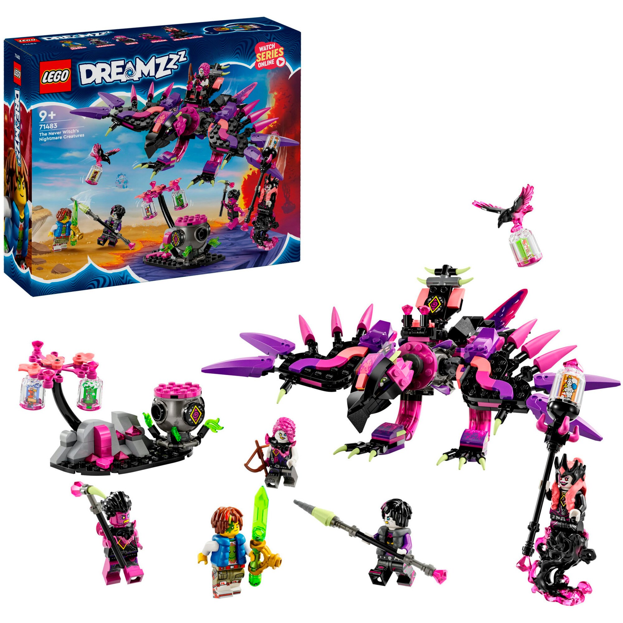 LEGO Konstruktionsspielzeug DREAMZzz Die Albtraumkreaturen der Nimmerhexe