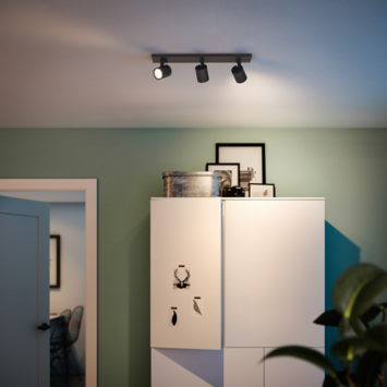 Philips runner 3-lichts opbouwspot zwart