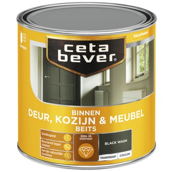 CetaBever Deur, Kozijn & Meubelbeits zijdeglans transparant black wash 250 ml