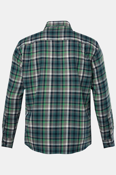 Boston Park Karo-Flanellhemd, Langarm, Kentkragen, Comfort Fit, bis 8 XL