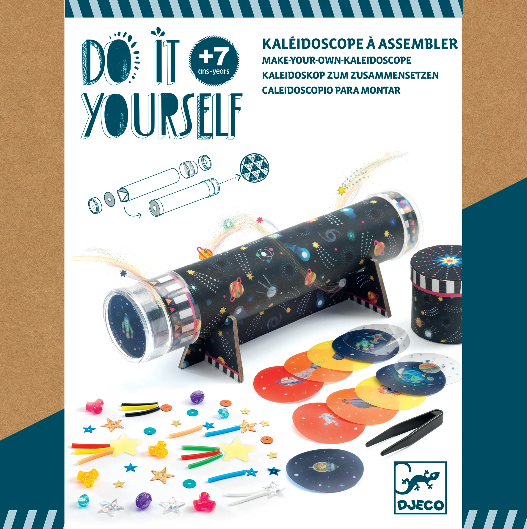 Kaleidoskop-Bastelset DO IT YOURSELF – RAUMFAHRT in bunt