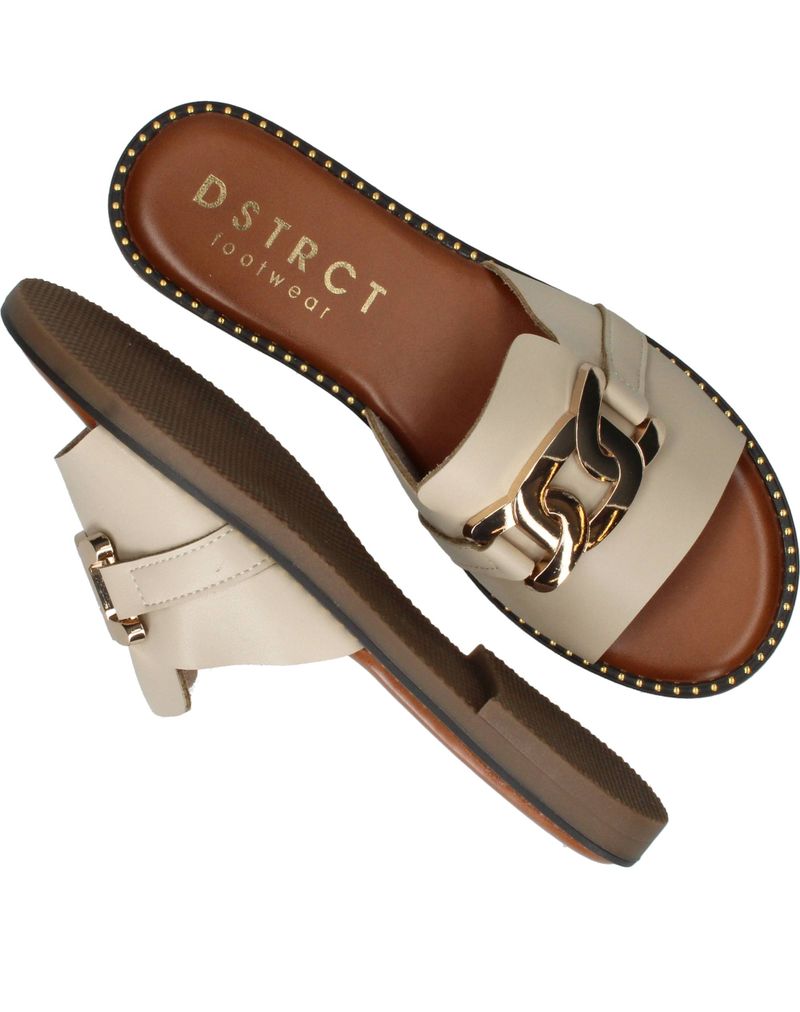 DSTRCT Slippers Beige Dames