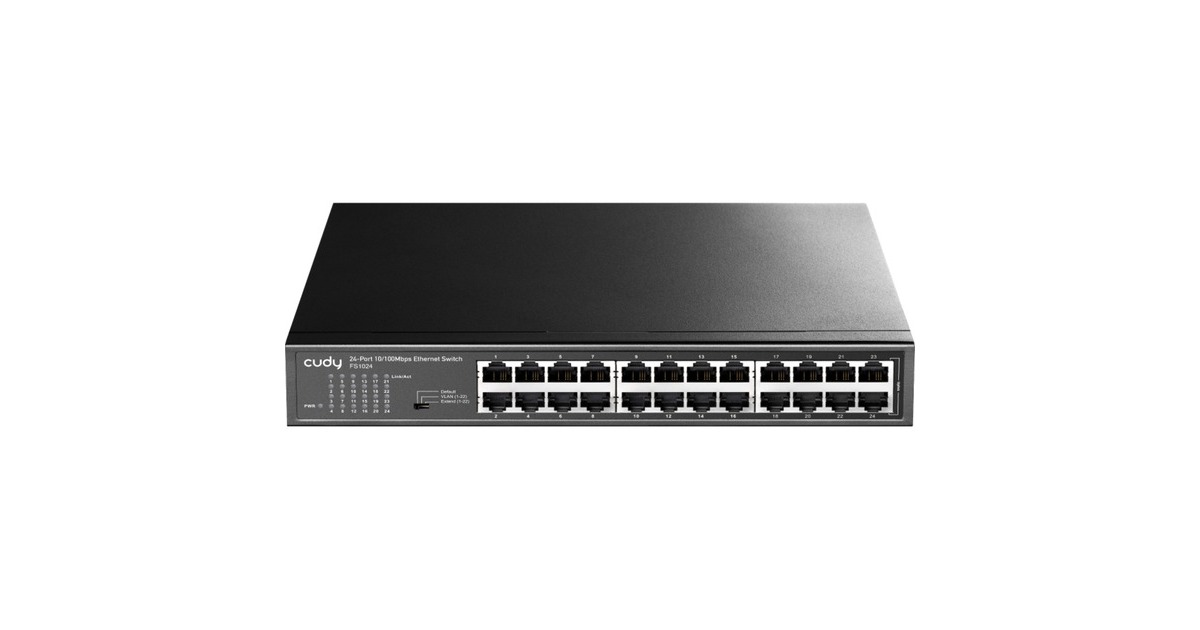 Cudy24-Port 10/100 Mbps Metal Switch  (Zwart)