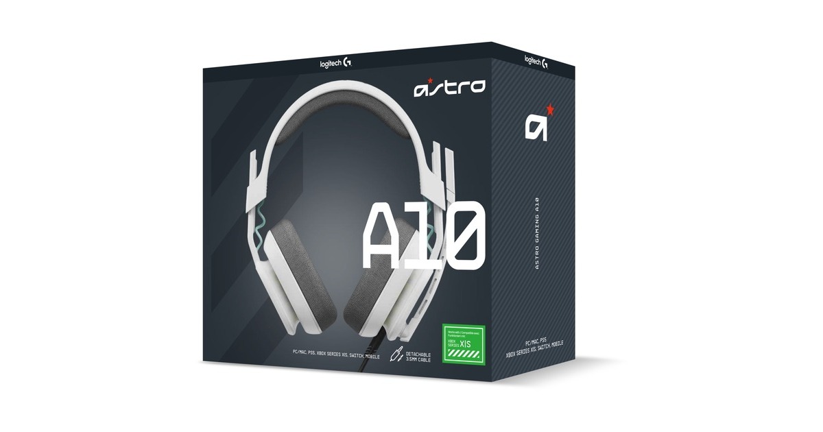 ASTRO GamingA10 Gen 2 Headset voor Xbox over-ear gaming headset  (Wit/rood, Xbox One, Xbox Series X|S, PlayStation 4, PlayStation 5, Windows-pc, Mac.)