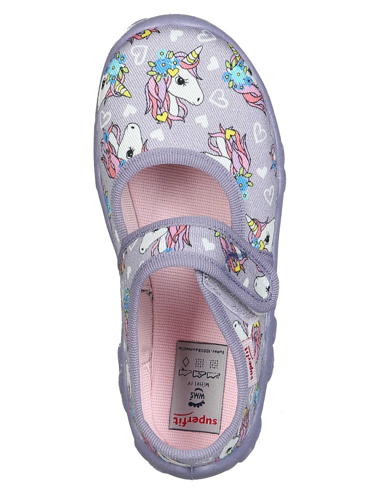 Klett-Hausschuhe UNICORNS in lila