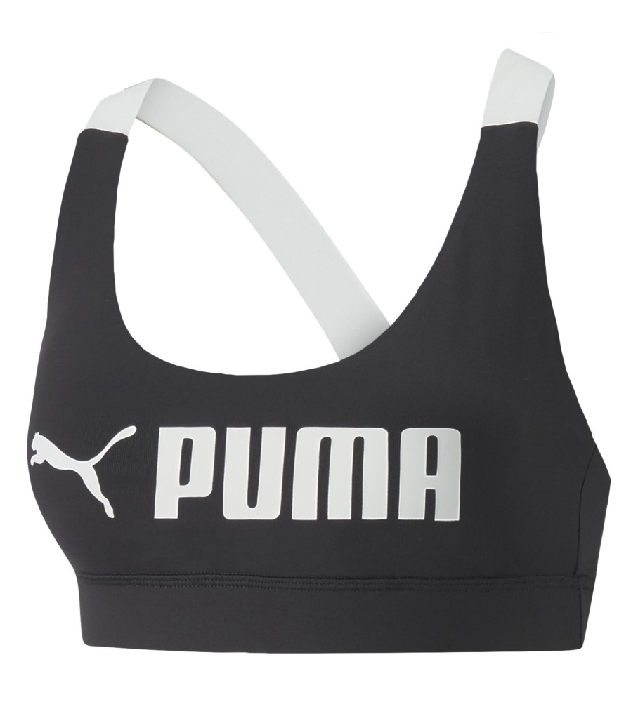 Sutiã de treino Puma Fit Mid Impact, preto