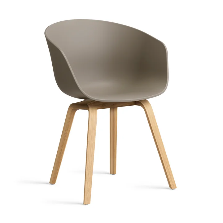 HAY - About A Chair AAC 22, Eiche lackiert / khaki 2.0 (Filzgleiter)