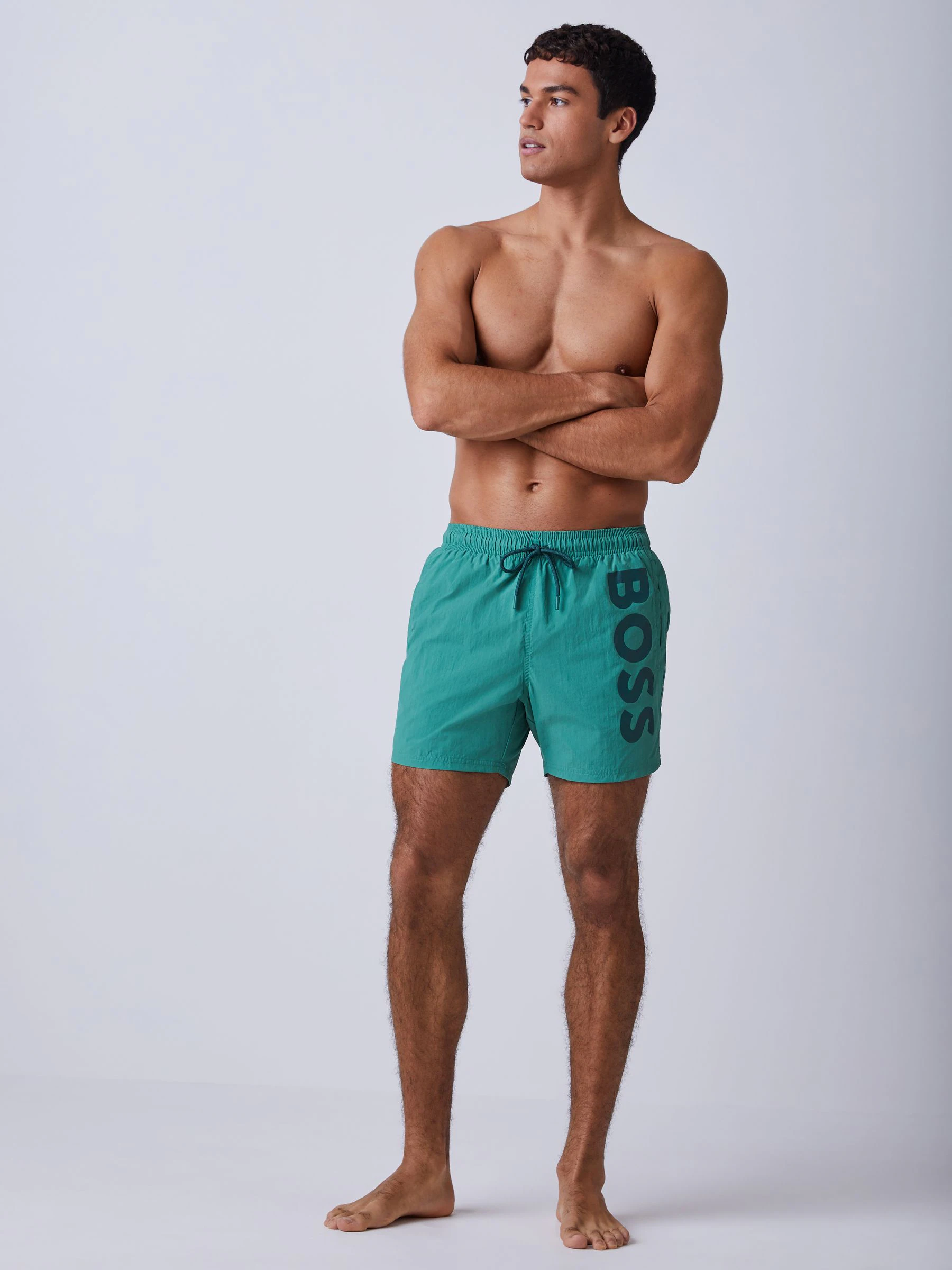 Groen - BOSS Octopus Logo zwemshort