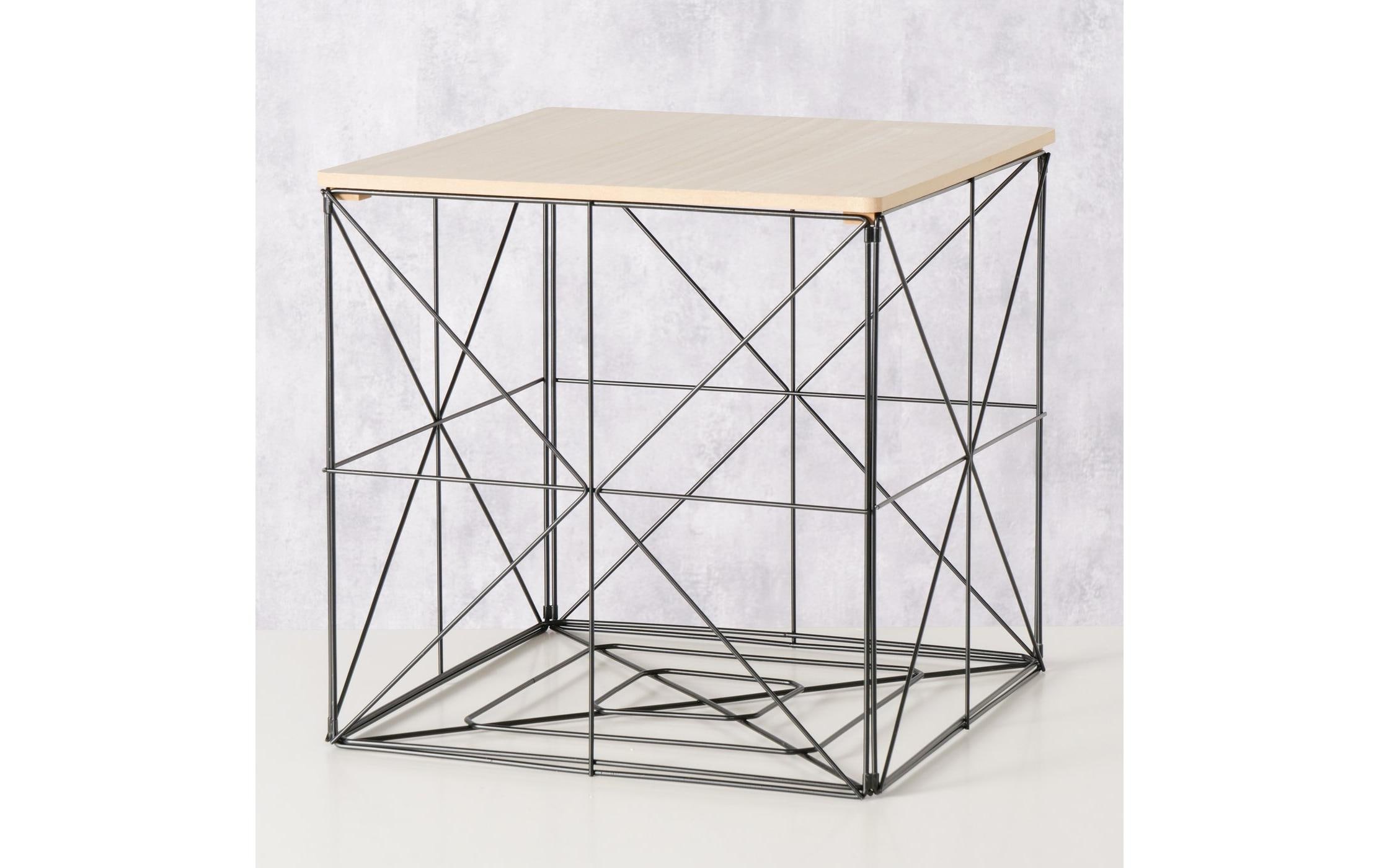 Beistelltisch Kubio 38 x 38 cm, Natur/SchwarzCouchtisch
