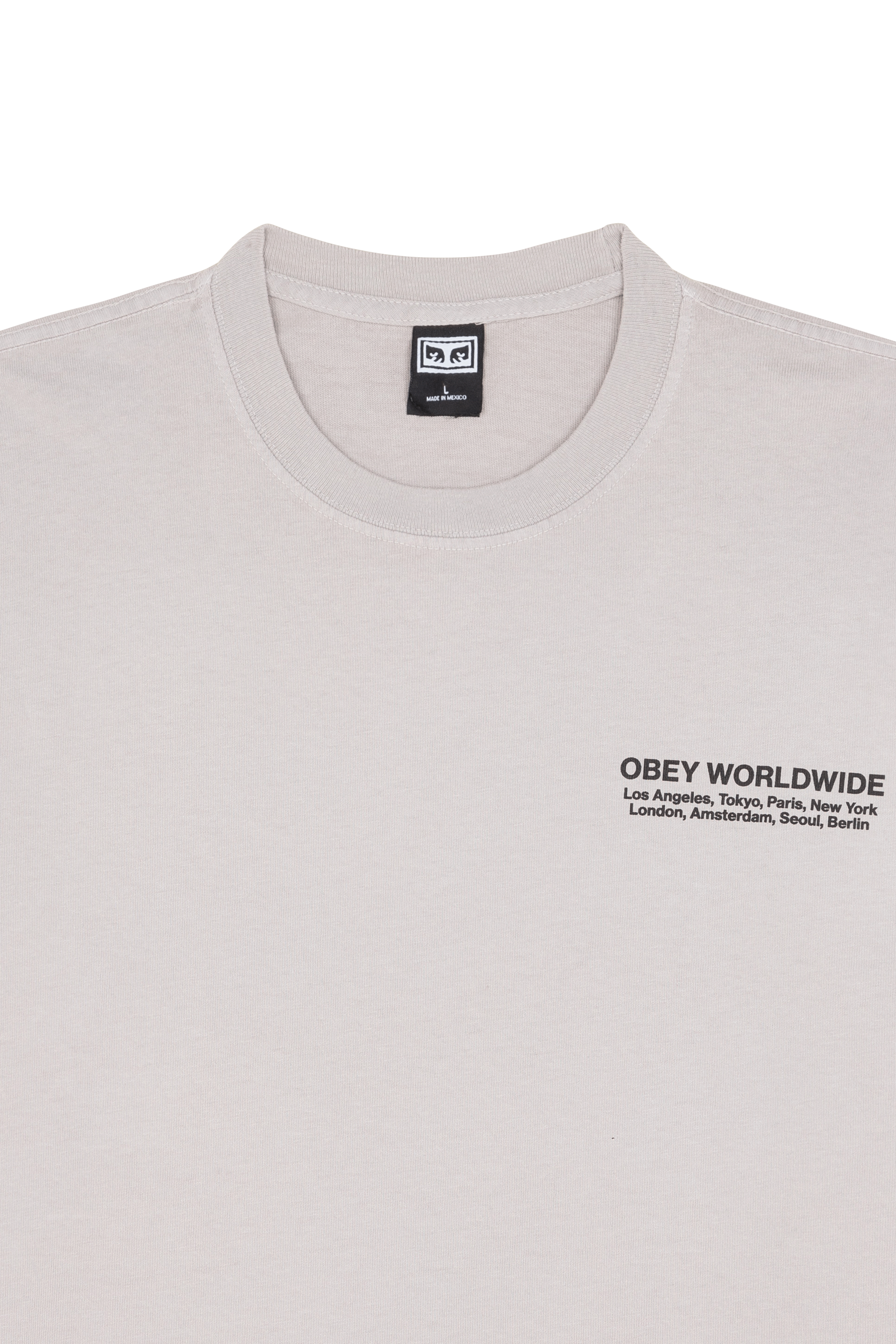 OBEY T-shirt TEES 166913572 WORDWIDE CITIE, ECRU, Beige