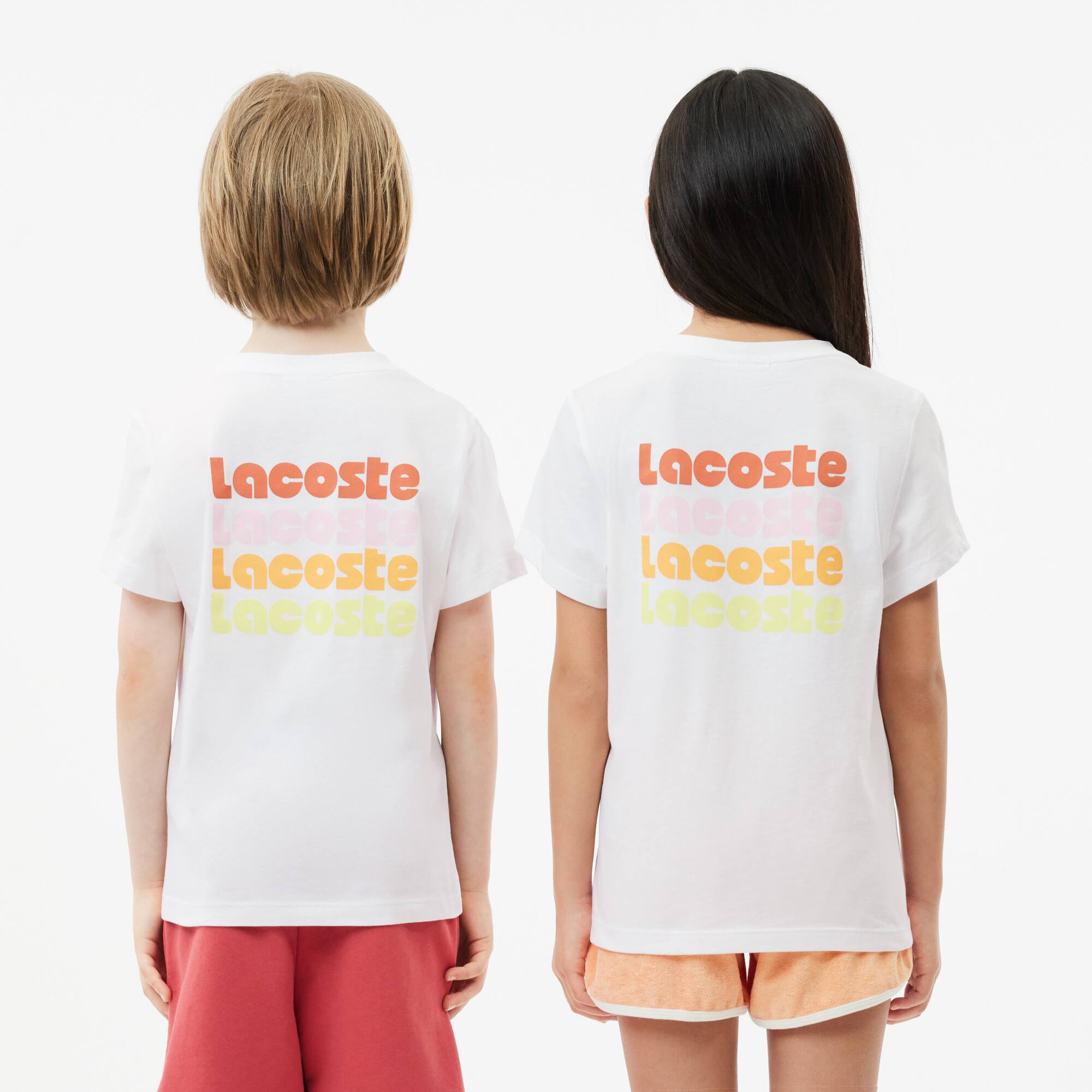 T-Shirt aus Baumwolljersey mit Aufdruck T-Shirts & Hemden - Weiss - Lacoste - Kinder