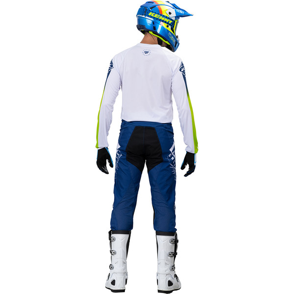 Kenny - Maillot Performance Stripes Blanc / Navy / Vert
