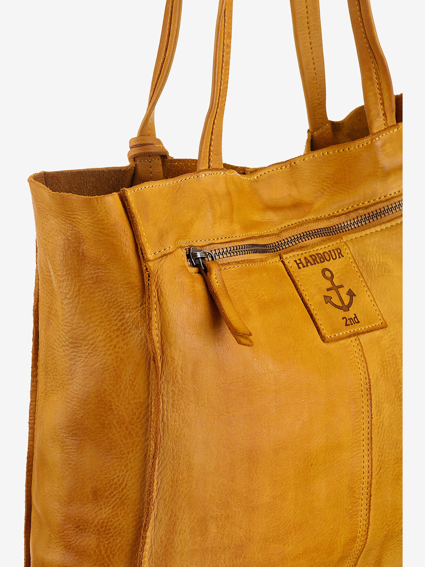 Cabas en cuir délavé