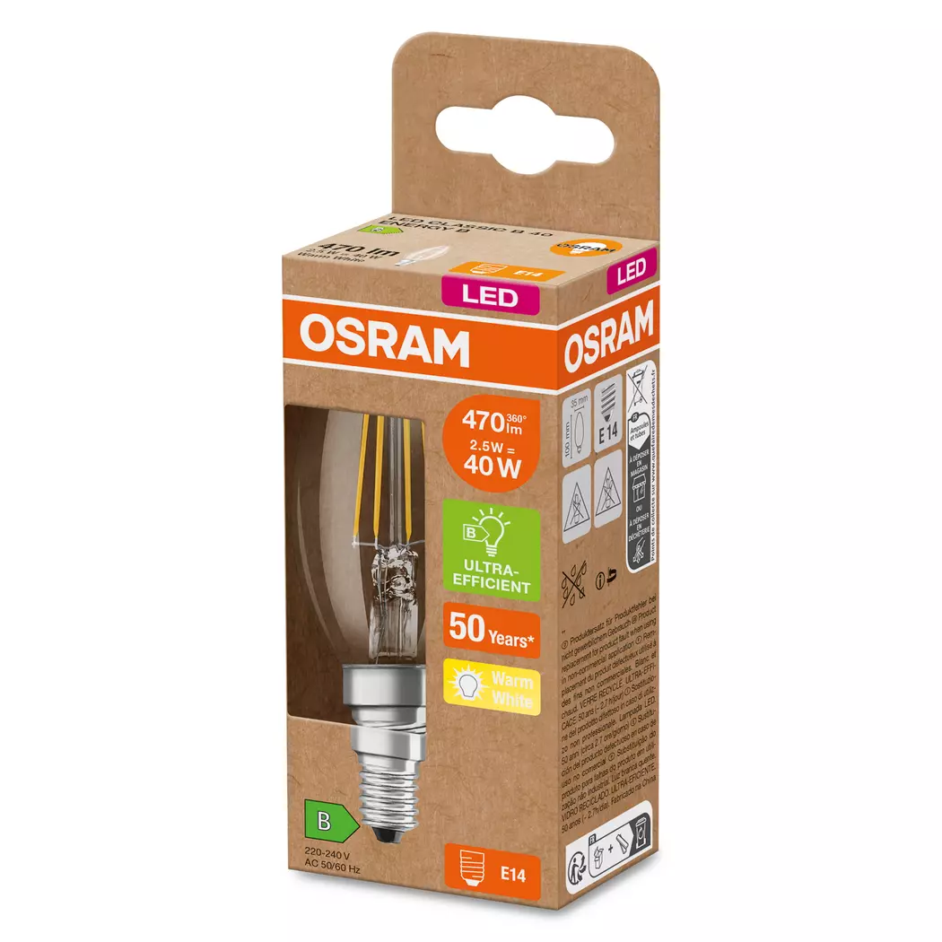 LED-Kerze E14/2,5 Watt/Energie B