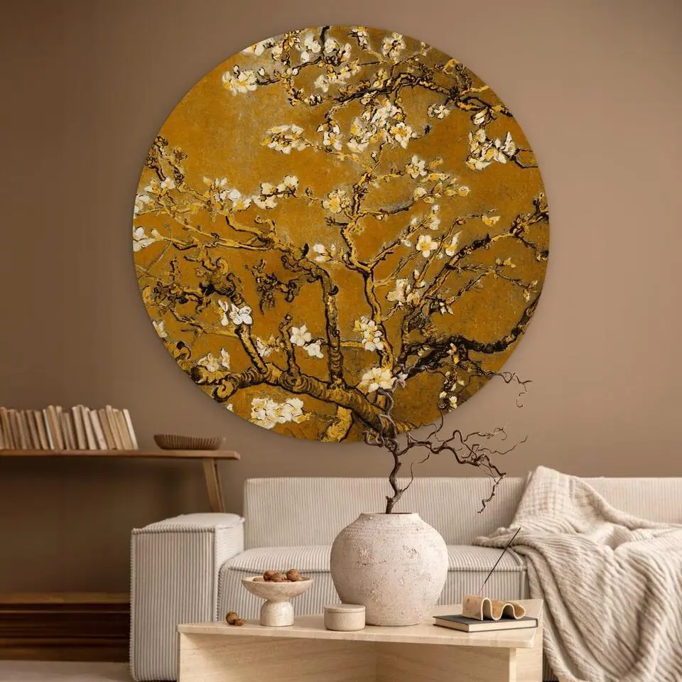 MuchoWow Wand decoratie 150x150cm Amandelbloesem Kunst Van