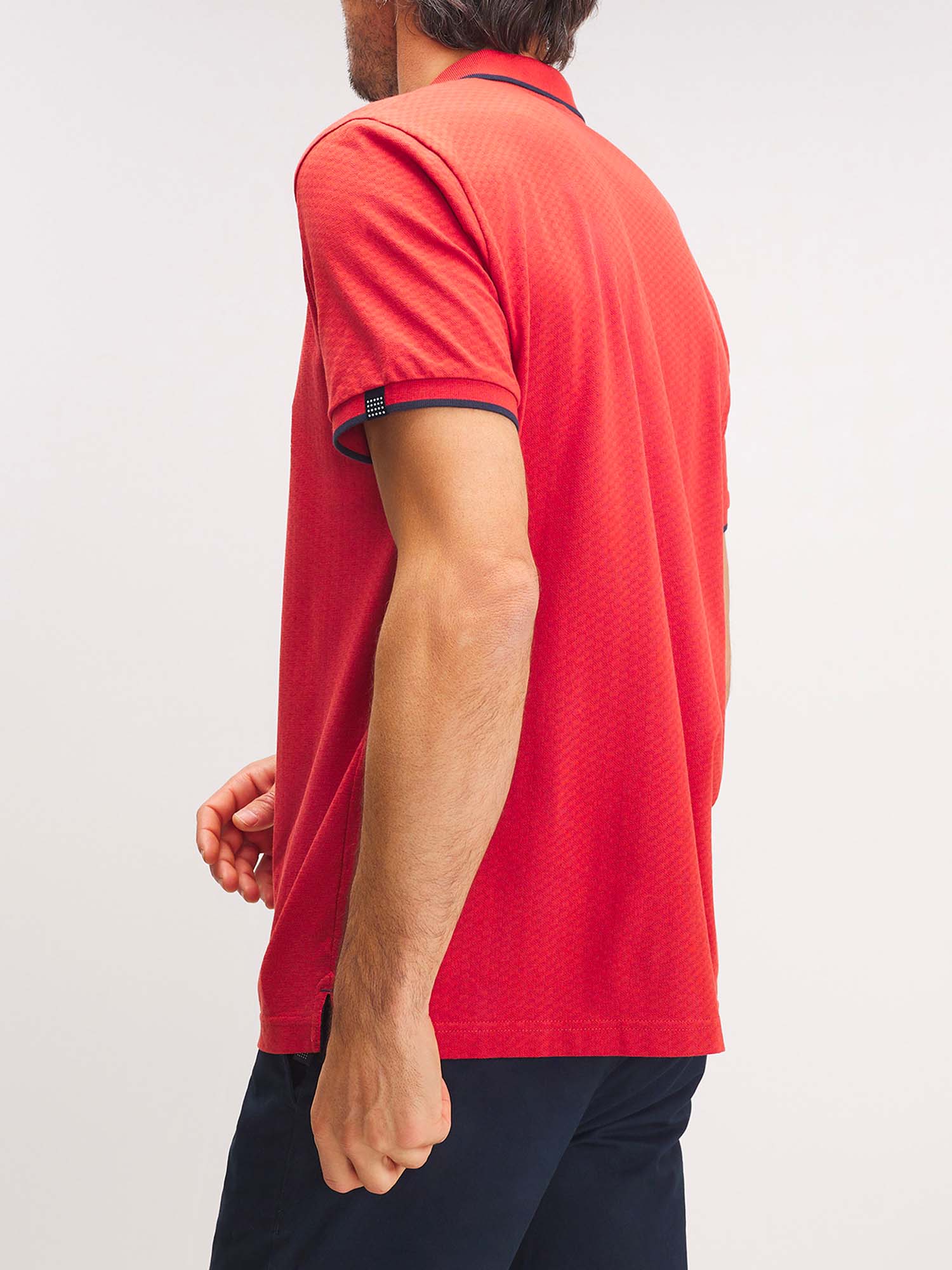 Polo Homme Manches Courtes Rouge